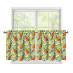 Watercolor Pineapple Pattern Print Tier Curtains