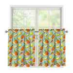 Watercolor Pineapple Pattern Print Tier Curtains