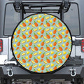 Watercolor Pineapple Pattern Print Tire Cover