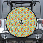 Watercolor Pineapple Pattern Print Tire Cover With Camera Hole
