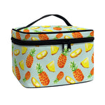 Watercolor Pineapple Pattern Print Travel Makeup Bag