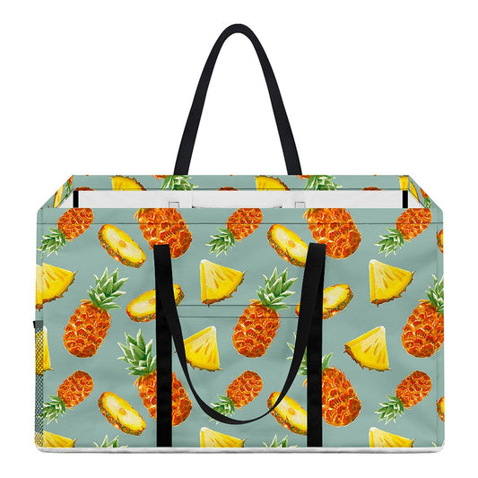 Watercolor Pineapple Pattern Print Utility Tote Bag