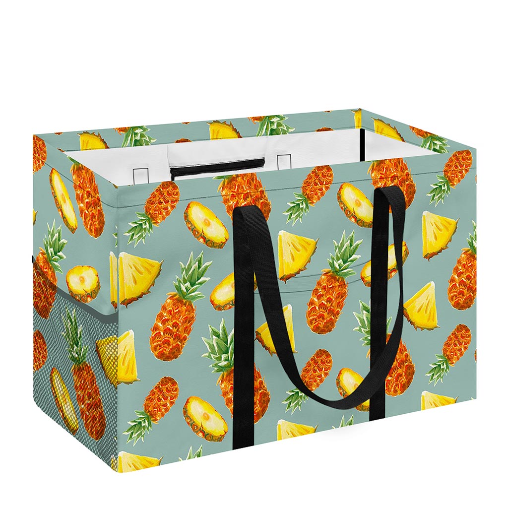 Watercolor Pineapple Pattern Print Utility Tote Bag