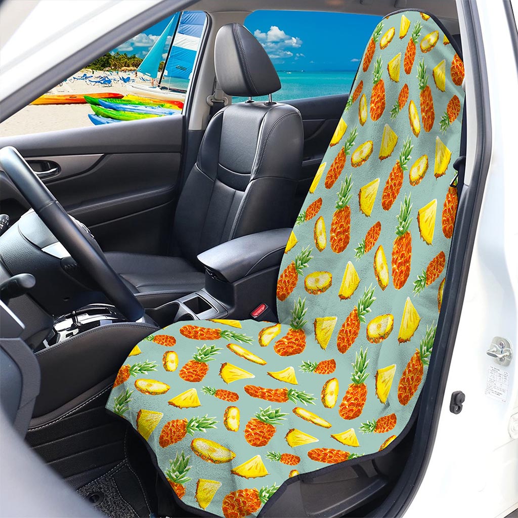 Watercolor Pineapple Pattern Print Waterproof Car Seat Cover