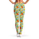 Watercolor Pineapple Pattern Print Women's Leggings