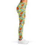 Watercolor Pineapple Pattern Print Women's Leggings