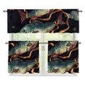 Watercolor Pisces Zodiac Sign Print 3 Piece Kitchen Curtains