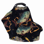 Watercolor Pisces Zodiac Sign Print Baby Seat Cover