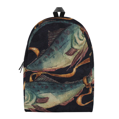 Watercolor Pisces Zodiac Sign Print Backpack