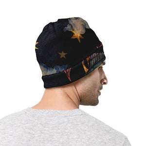 Watercolor Pisces Zodiac Sign Print Beanie