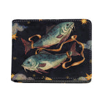 Watercolor Pisces Zodiac Sign Print Bifold Wallet