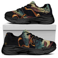 Watercolor Pisces Zodiac Sign Print Black Chunky Shoes