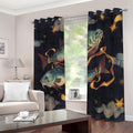 Watercolor Pisces Zodiac Sign Print Dimout Grommet Curtains