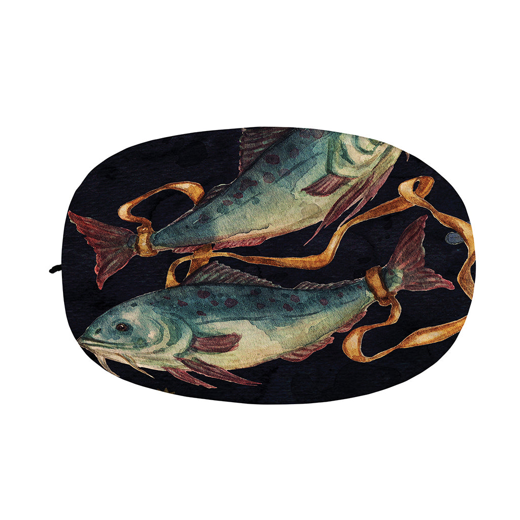Watercolor Pisces Zodiac Sign Print Car Side Mirror Covers