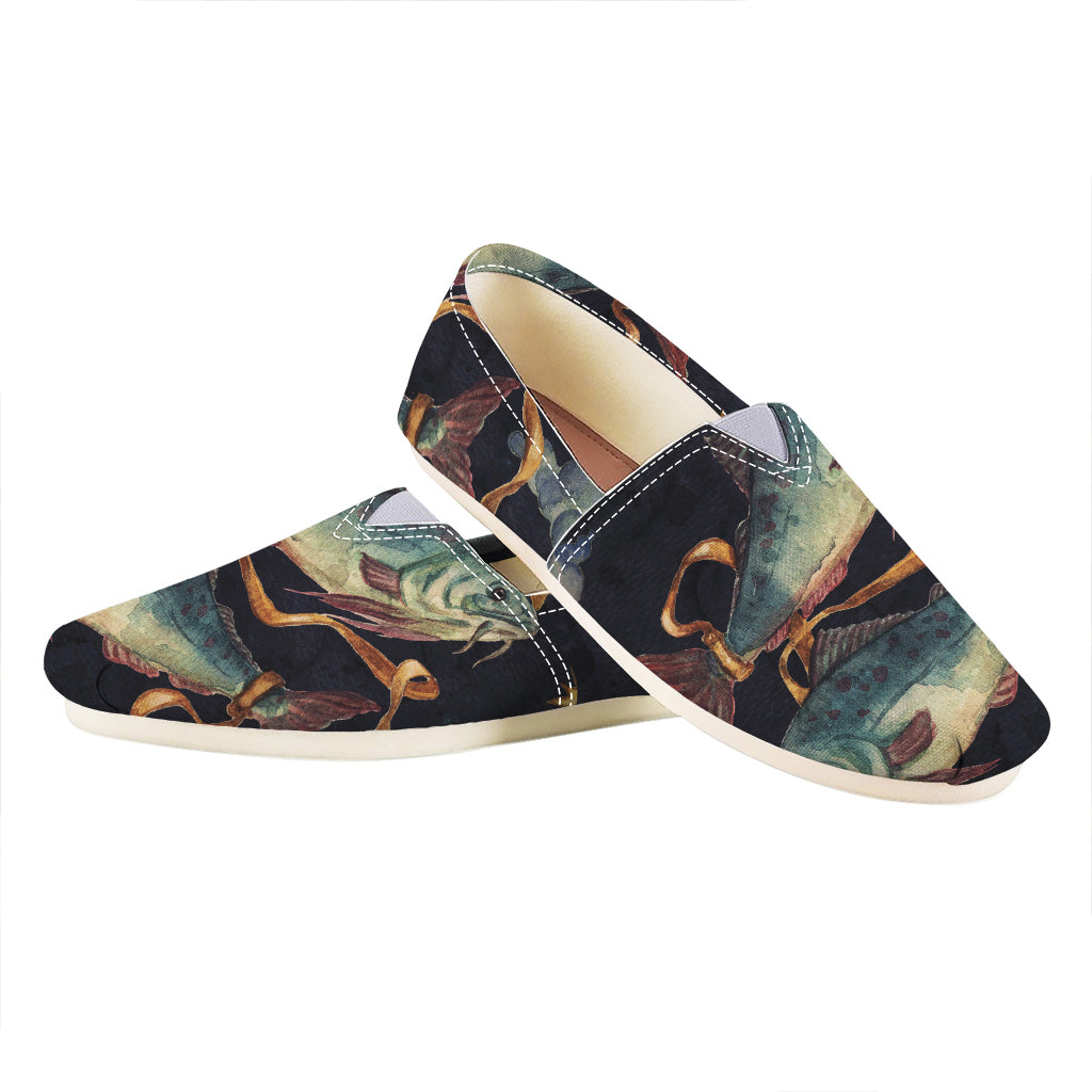 Watercolor Pisces Zodiac Sign Print Casual Shoes