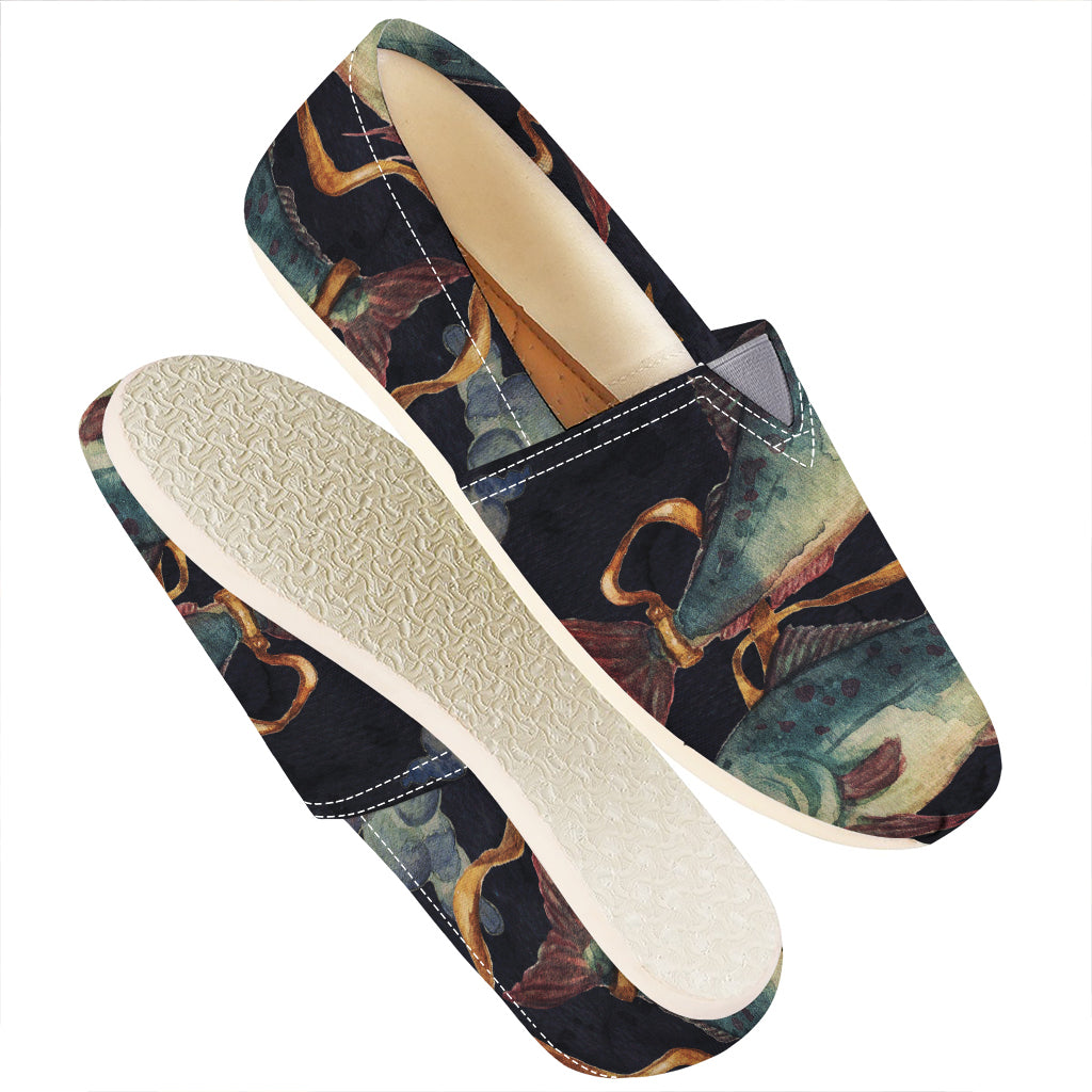 Watercolor Pisces Zodiac Sign Print Casual Shoes
