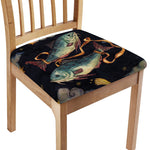 Watercolor Pisces Zodiac Sign Print Chair Cushion Cover