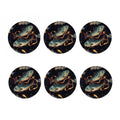 Watercolor Pisces Zodiac Sign Print Coaster Set