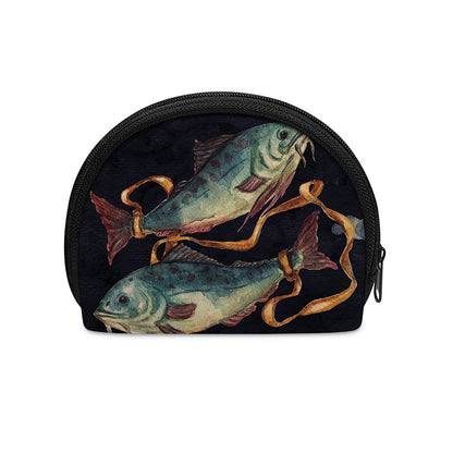 Watercolor Pisces Zodiac Sign Print Coin Purse