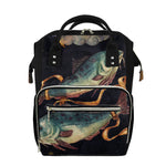 Watercolor Pisces Zodiac Sign Print Diaper Bag