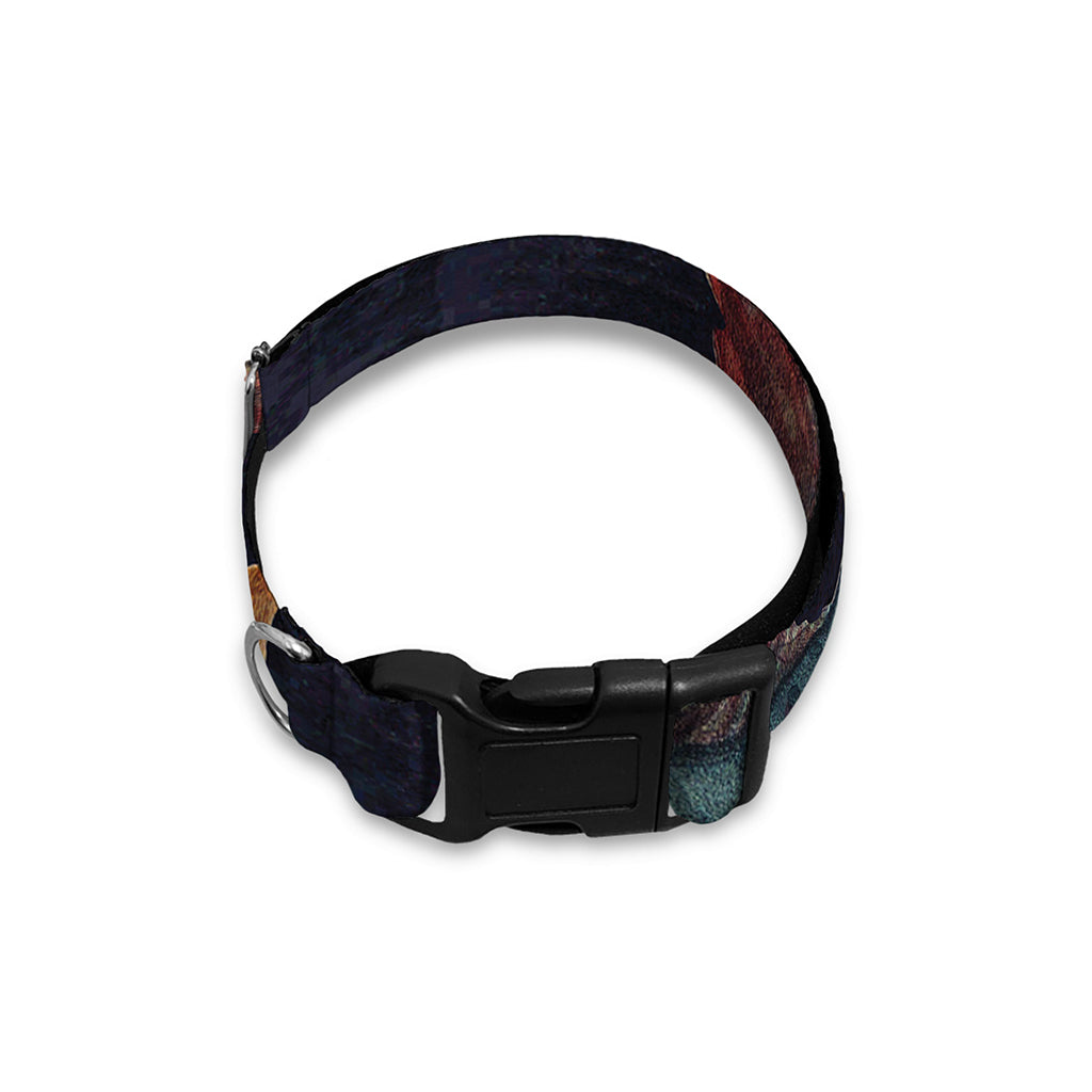 Watercolor Pisces Zodiac Sign Print Dog Collar
