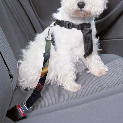 Watercolor Pisces Zodiac Sign Print Dog Seat Belt