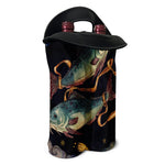 Watercolor Pisces Zodiac Sign Print Double Neoprene Wine Tote