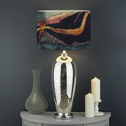 Watercolor Pisces Zodiac Sign Print Drum Lamp Shade