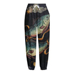 Watercolor Pisces Zodiac Sign Print Fleece Lined Knit Pants