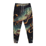 Watercolor Pisces Zodiac Sign Print Jogger Pants