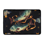 Watercolor Pisces Zodiac Sign Print Kitchen Mat