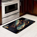 Watercolor Pisces Zodiac Sign Print Kitchen Mat
