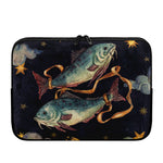 Watercolor Pisces Zodiac Sign Print Laptop Sleeve