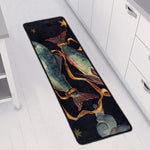 Watercolor Pisces Zodiac Sign Print Long Kitchen Mat