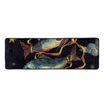 Watercolor Pisces Zodiac Sign Print Long Kitchen Mat