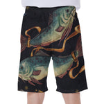 Watercolor Pisces Zodiac Sign Print Men's Beach Shorts