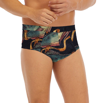 Watercolor Pisces Zodiac Sign Print Men's Briefs