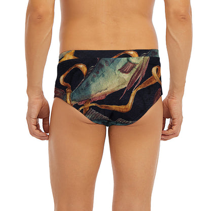 Watercolor Pisces Zodiac Sign Print Men's Briefs