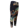 Watercolor Pisces Zodiac Sign Print Men's Compression Pants