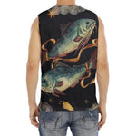 Watercolor Pisces Zodiac Sign Print Men's Fitness Tank Top