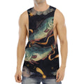 Watercolor Pisces Zodiac Sign Print Men's Muscle Tank Top