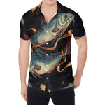 Watercolor Pisces Zodiac Sign Print Men's Shirt