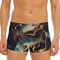 Watercolor Pisces Zodiac Sign Print Men's Short Boxer Briefs