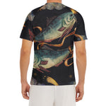 Watercolor Pisces Zodiac Sign Print Men's Short Sleeve Rash Guard