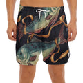 Watercolor Pisces Zodiac Sign Print Men's Split Running Shorts