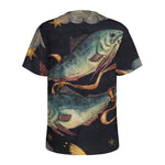 Watercolor Pisces Zodiac Sign Print Men's Sports T-Shirt