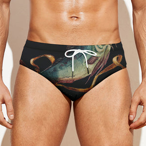 Watercolor Pisces Zodiac Sign Print Men's Swim Briefs