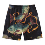 Watercolor Pisces Zodiac Sign Print Men's Swim Trunks