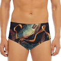 Watercolor Pisces Zodiac Sign Print Men's Triangle Swim Briefs