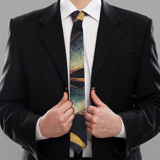 Watercolor Pisces Zodiac Sign Print Necktie